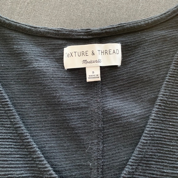 Texture & Thread Button-Front Tie Tank Top - Picture 2 of 3